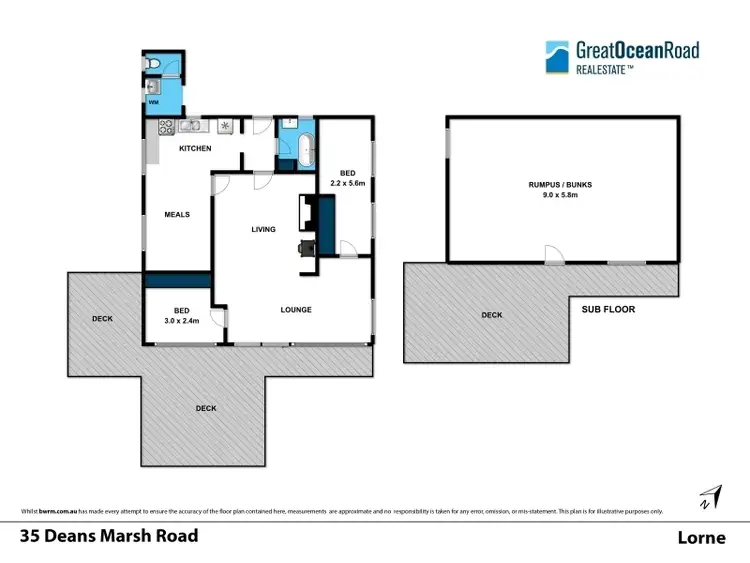 Floorplan of Homely house listing, 35 Deans Marsh Road, Lorne VIC 3232
