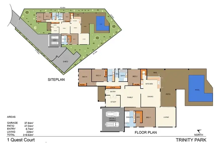 Floorplan of Homely house listing, 1 Quest Court, Trinity Park QLD 4879