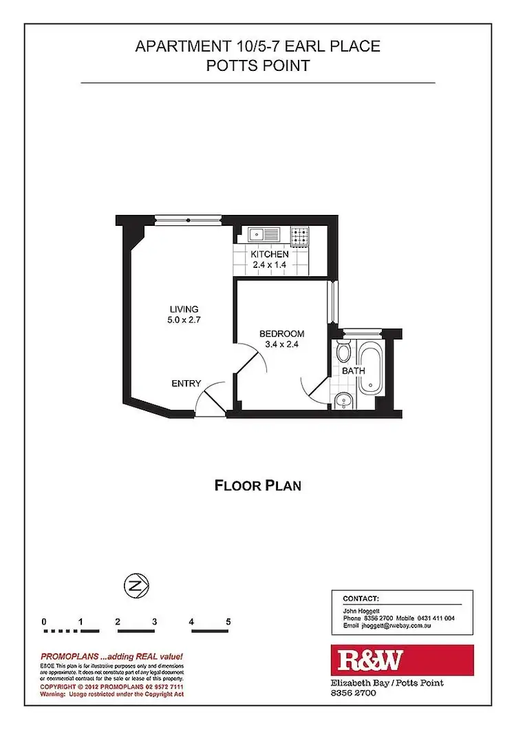 Floorplan of Homely apartment listing, 10/5-7 Earl Place, Potts Point NSW 2011