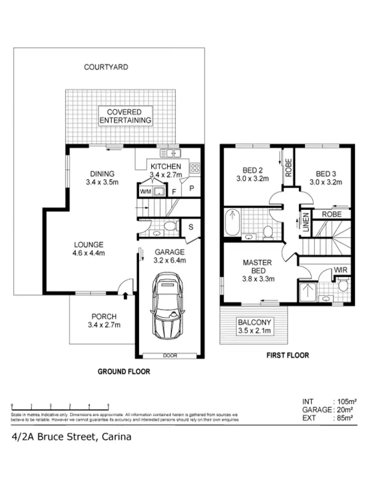 Floorplan of Homely townhouse listing, 4/2A Bruce Street, Carina QLD 4152