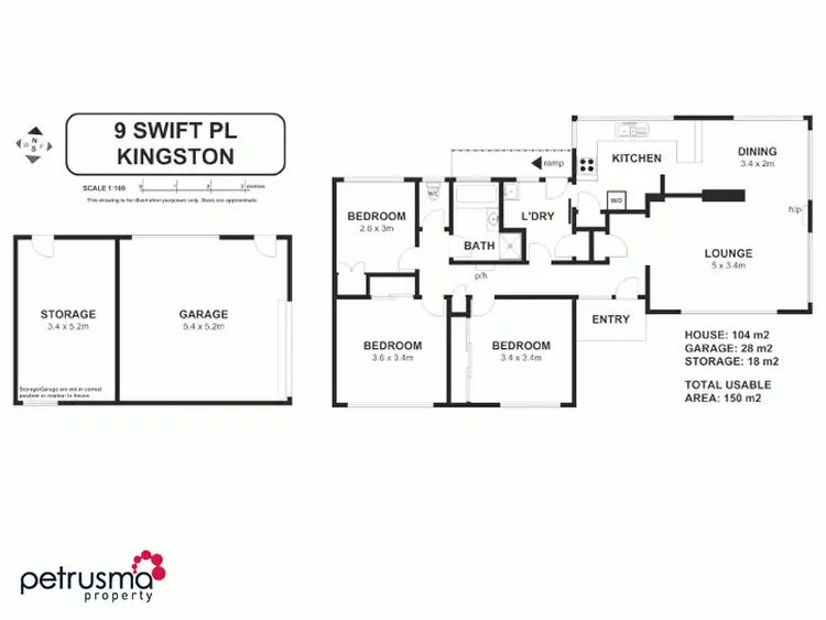 Floorplan of Homely house listing, 9 Swift Place, Kingston TAS 7050
