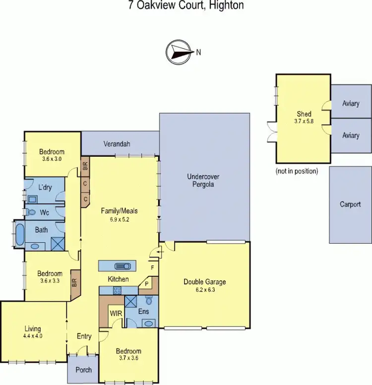 Floorplan of Homely house listing, 7 Oakview, Highton VIC 3216