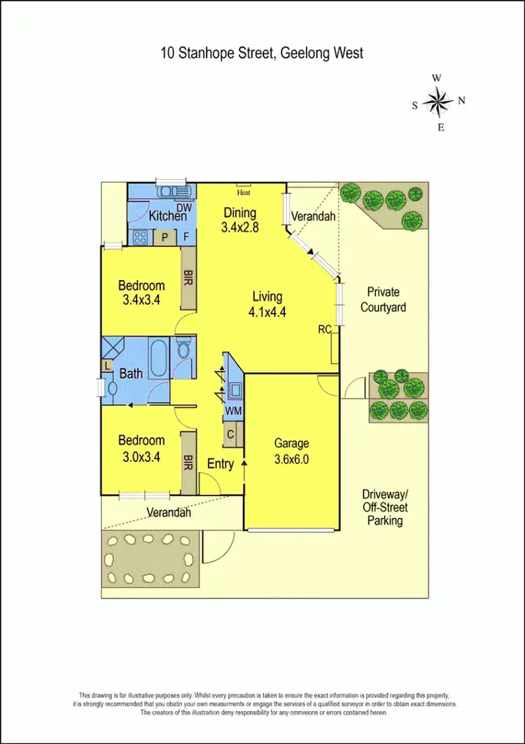 Floorplan of Homely townhouse listing, 10 Stanhope Street, Geelong West VIC 3218