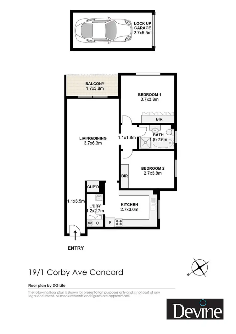 Floorplan of Homely apartment listing, 19/1 Corby Avenue, Concord NSW 2137