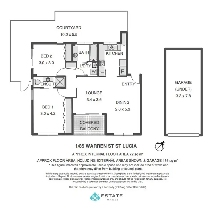 Floorplan of Homely unit listing, 1/85 Warren Street, St Lucia QLD 4067