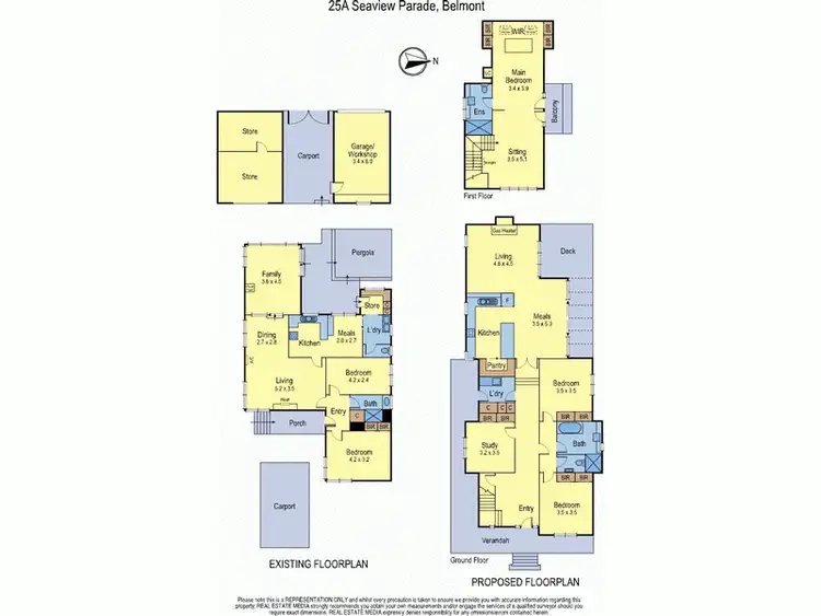 Floorplan of Homely house listing, 25A Seaview Parade, Belmont VIC 3216
