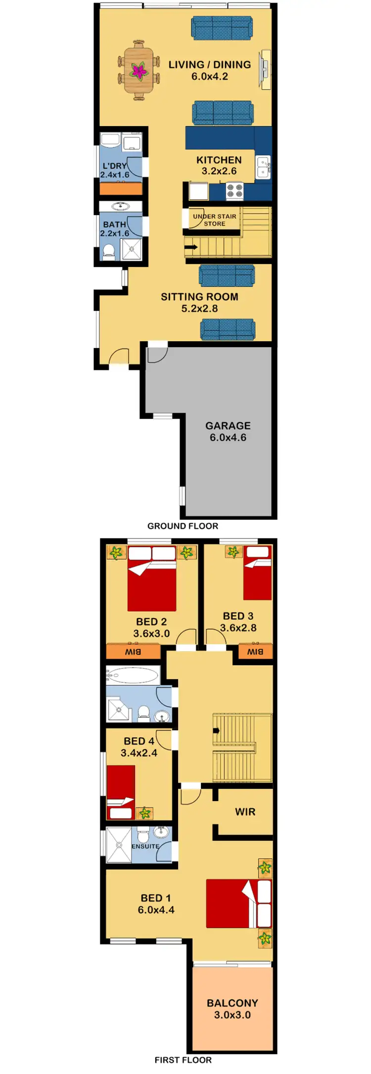 Floorplan of Homely semi-detached listing, 19a Birdwood Avenue, Belfield NSW 2191