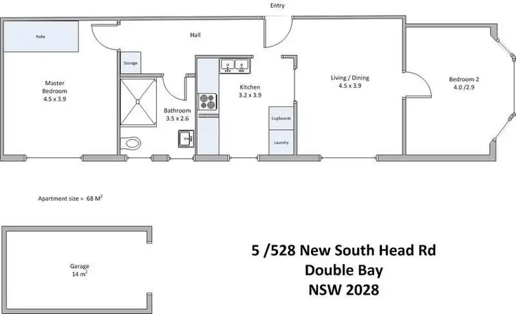 Floorplan of Homely apartment listing, 5/528 New South Head Rd, Double Bay NSW 2028