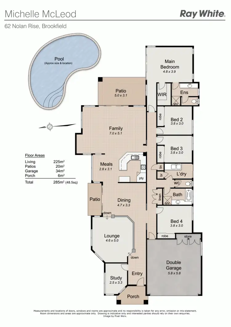 Floorplan of Homely house listing, 62 Nolan Rise, Brookfield QLD 4069