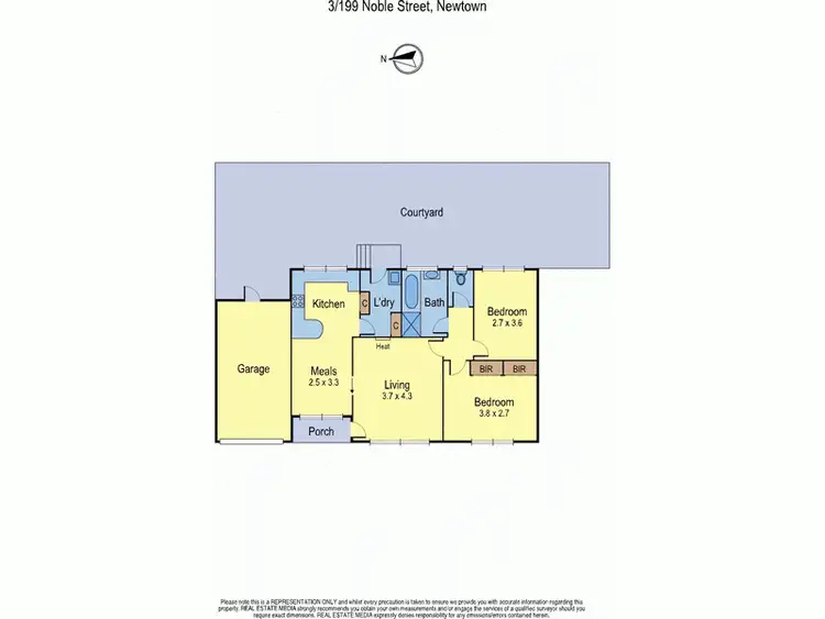 Floorplan of Homely unit listing, 3/199 Noble Street, Newtown VIC 3220