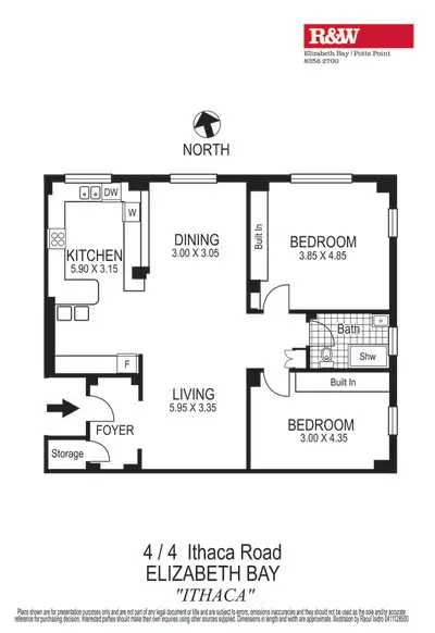 Floorplan of Homely apartment listing, 4/4 Ithaca Road, Elizabeth Bay NSW 2011