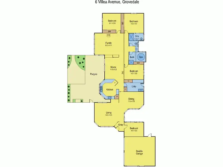Floorplan of Homely house listing, 6 Villea Avenue, Grovedale VIC 3216