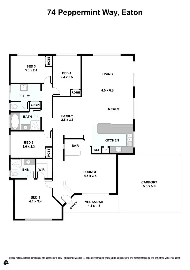Floorplan of Homely house listing, 74 Peppermint Way, Eaton WA 6232