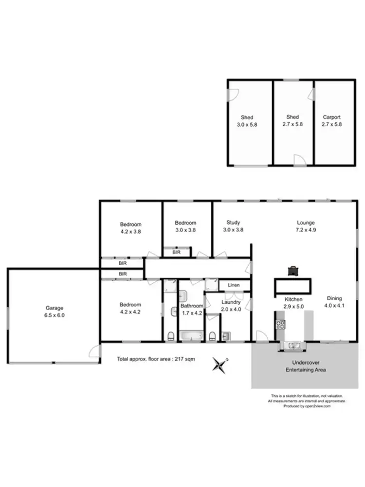 Floorplan of Homely house listing, 52 Reids Road, Cradoc TAS 7109