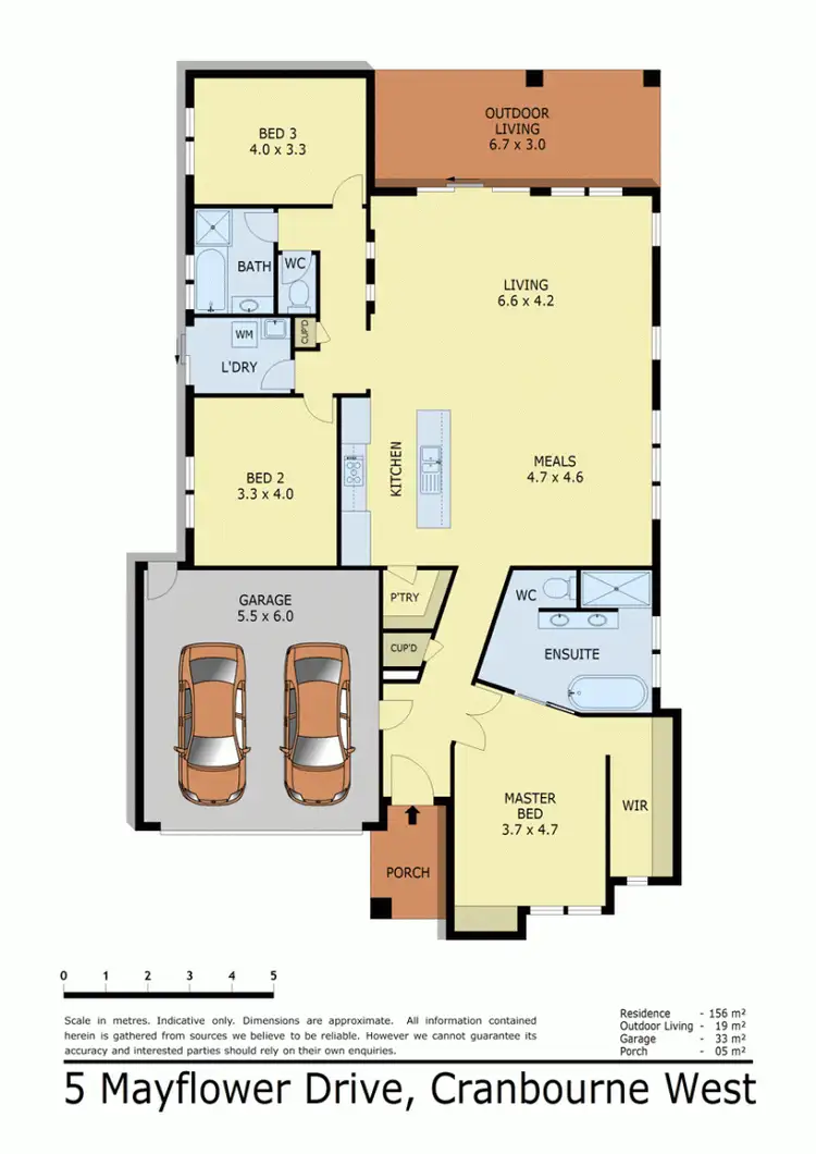 Floorplan of Homely house listing, 5 MAYFLOWER DRIVE, Cranbourne West VIC 3977