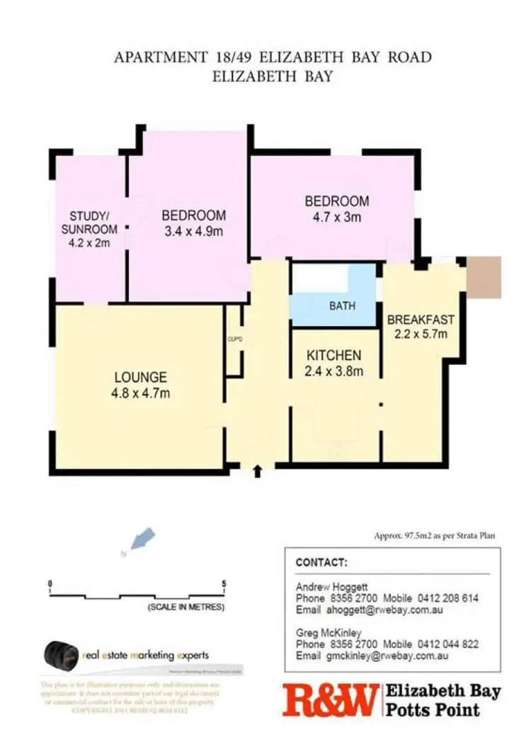 Floorplan of Homely apartment listing, 18/49 Elizabeth Bay Road, Elizabeth Bay NSW 2011