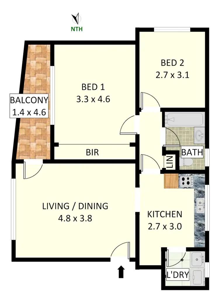 Floorplan of Homely apartment listing, 4/85 Brighton Avenue, Croydon Park NSW 2133
