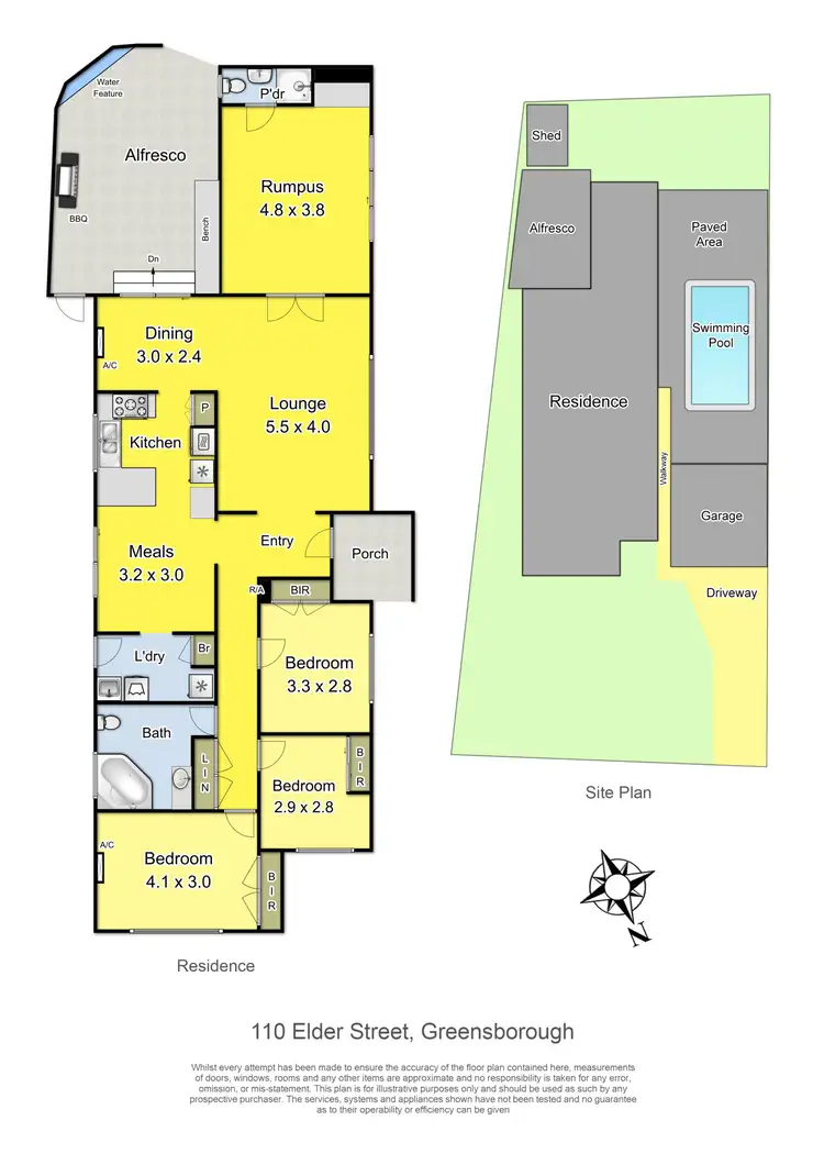 Floorplan of Homely house listing, 110 Elder Street, Greensborough VIC 3088