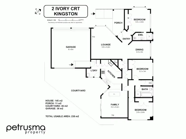 Floorplan of Homely house listing, 2 Ivory Court, Kingston TAS 7050