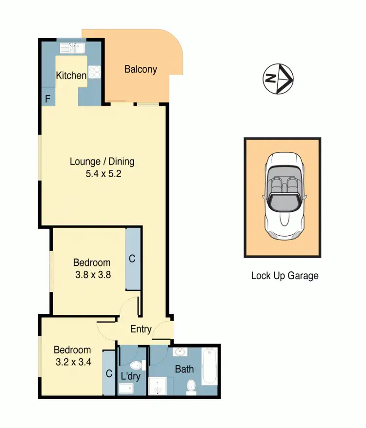 Floorplan of Homely unit listing, 8/593 New Canterbury Road, Dulwich Hill NSW 2203