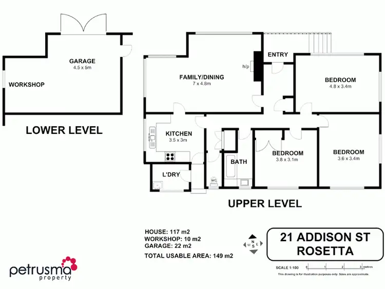 Floorplan of Homely house listing, 21 Addison Street, Rosetta TAS 7010