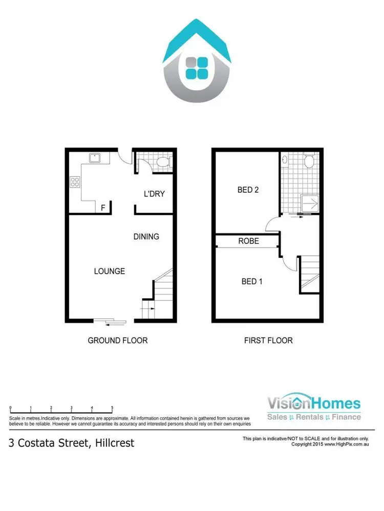 Floorplan of Homely townhouse listing, 43/3 Costata Street, Hillcrest QLD 4118