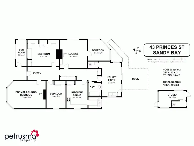 Floorplan of Homely house listing, 43 Princes Street, Sandy Bay TAS 7005