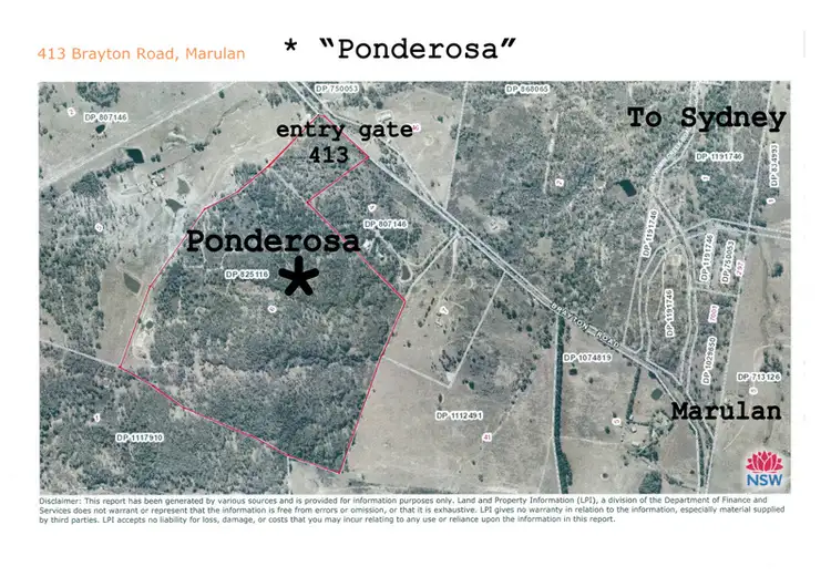 Floorplan of Homely rural property listing, Ponderosa 413 Brayton Road, Marulan NSW 2579