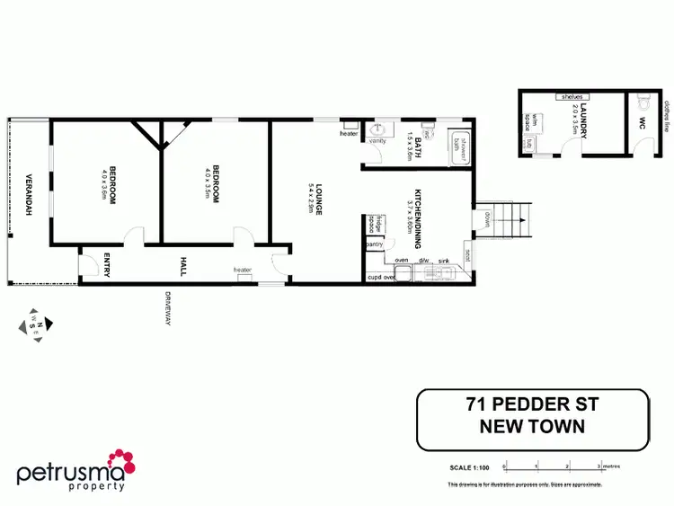 Floorplan of Homely house listing, 71 Pedder Street, New Town TAS 7008
