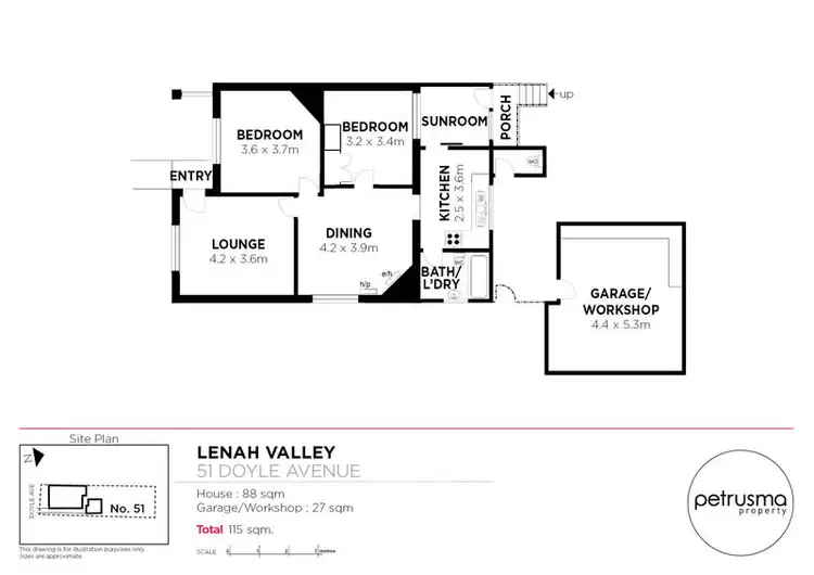 Floorplan of Homely house listing, 51 Doyle Avenue, Lenah Valley TAS 7008