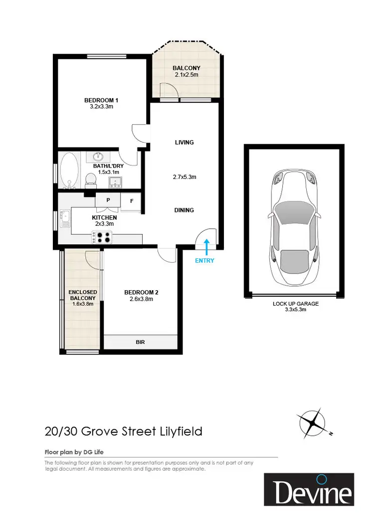 Floorplan of Homely apartment listing, 20/30 Grove Street, Lilyfield NSW 2040