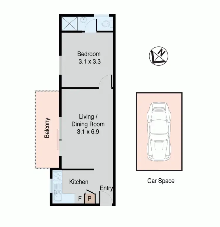 Floorplan of Homely unit listing, 23/516 New Canterbury Road, Dulwich Hill NSW 2203