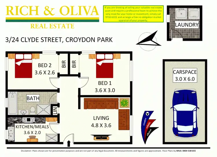 Floorplan of Homely unit listing, 3/24 Clyde Street, Croydon Park NSW 2133
