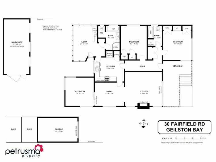 Floorplan of Homely house listing, 30 Fairfield Road, Geilston Bay TAS 7015