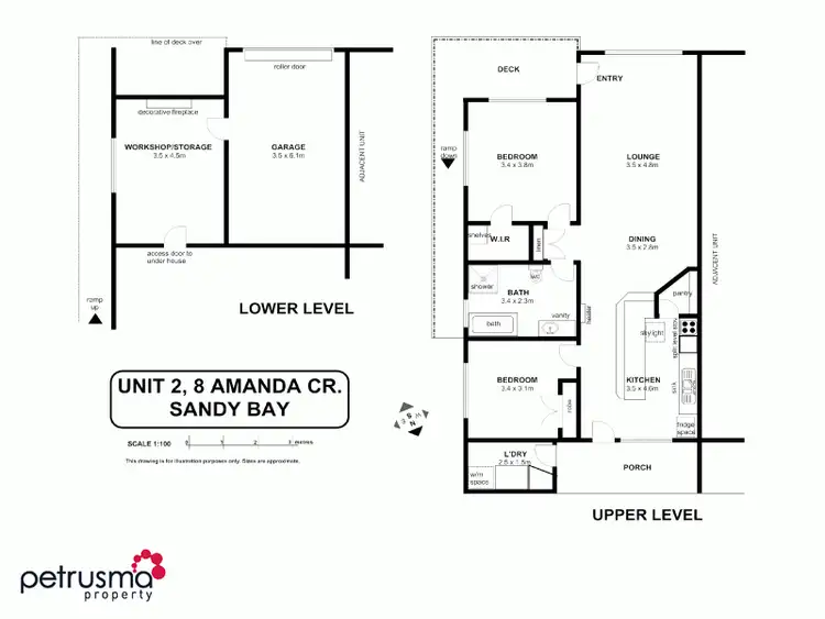 Floorplan of Homely unit listing, 2/8 Amanda Crescent, Sandy Bay TAS 7005