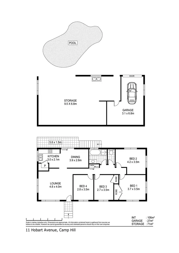 Floorplan of Homely house listing, 11 Hobart Avenue, Camp Hill QLD 4152
