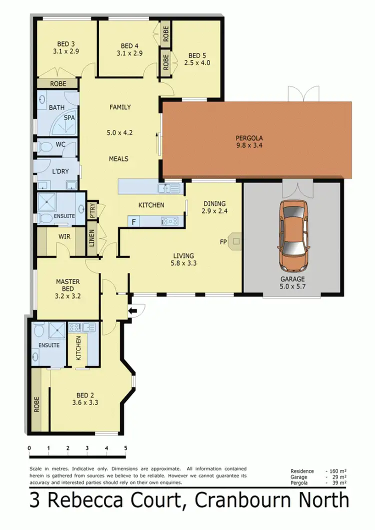 Floorplan of Homely house listing, 3 REBECCA COURT, Cranbourne North VIC 3977