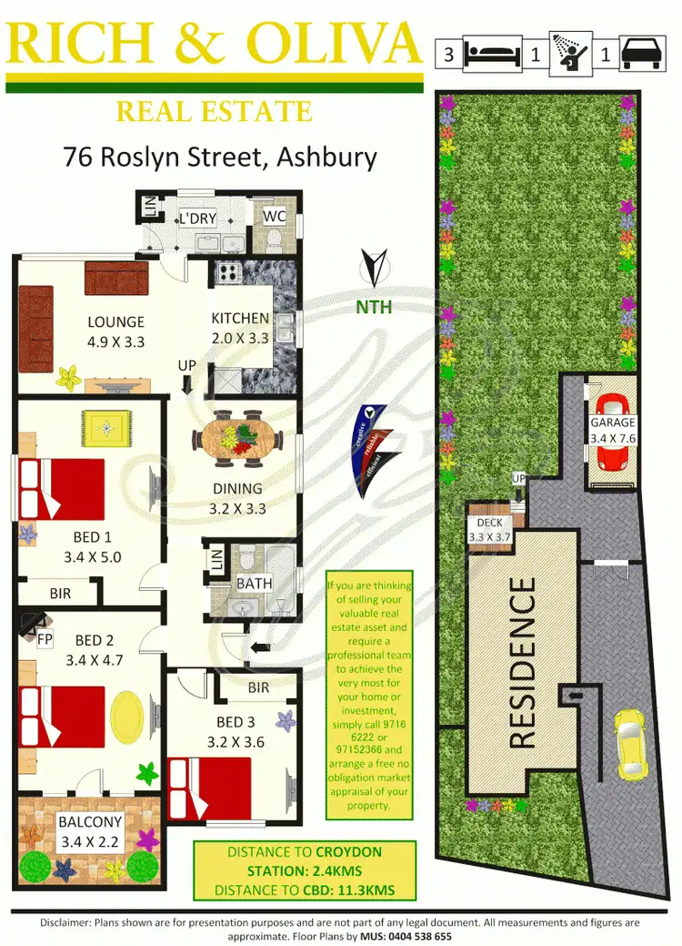 Floorplan of Homely house listing, 76 Roslyn Street, Ashbury NSW 2193