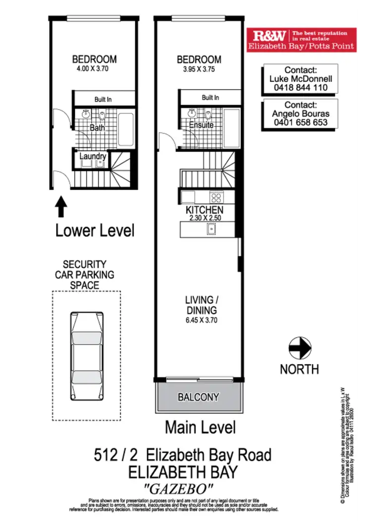 Floorplan of Homely apartment listing, 512/2a Elizabeth Bay Road, Elizabeth Bay NSW 2011