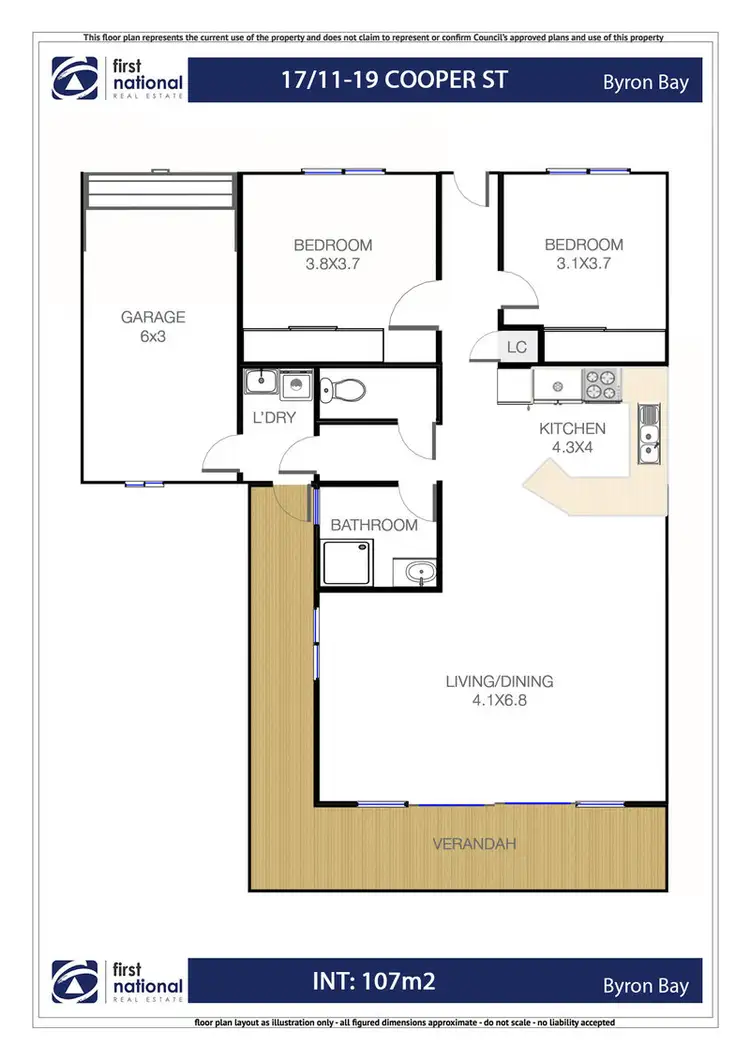 Floorplan of Homely unit listing, 17/11-19 Cooper Street, Byron Bay NSW 2481