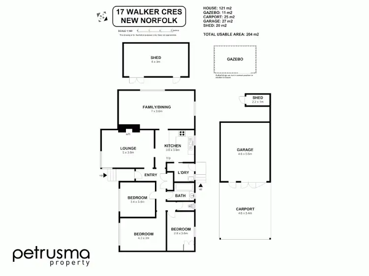 Floorplan of Homely house listing, 17 Walker Crescent, New Norfolk TAS 7140