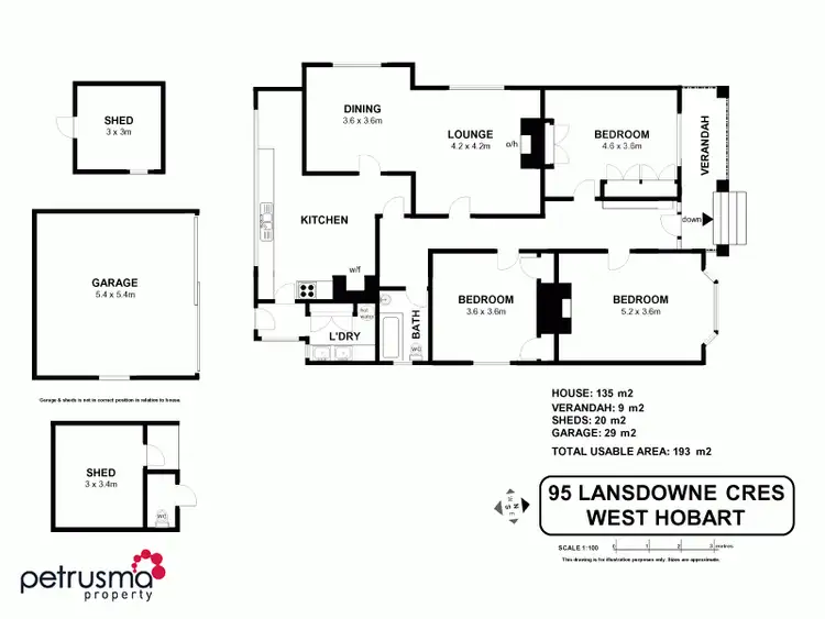 Floorplan of Homely house listing, 95 Lansdowne Crescent, West Hobart TAS 7000