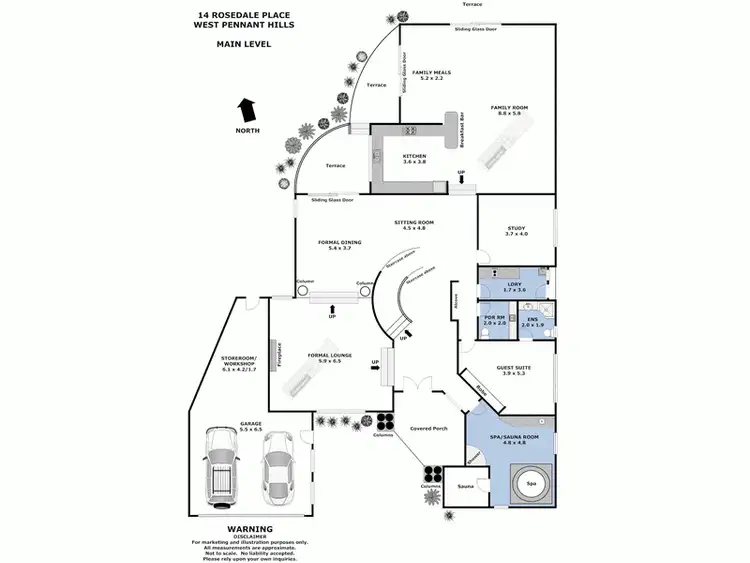 Floorplan of Homely house listing, 14 Rosedale Place, West Pennant Hills NSW 2125
