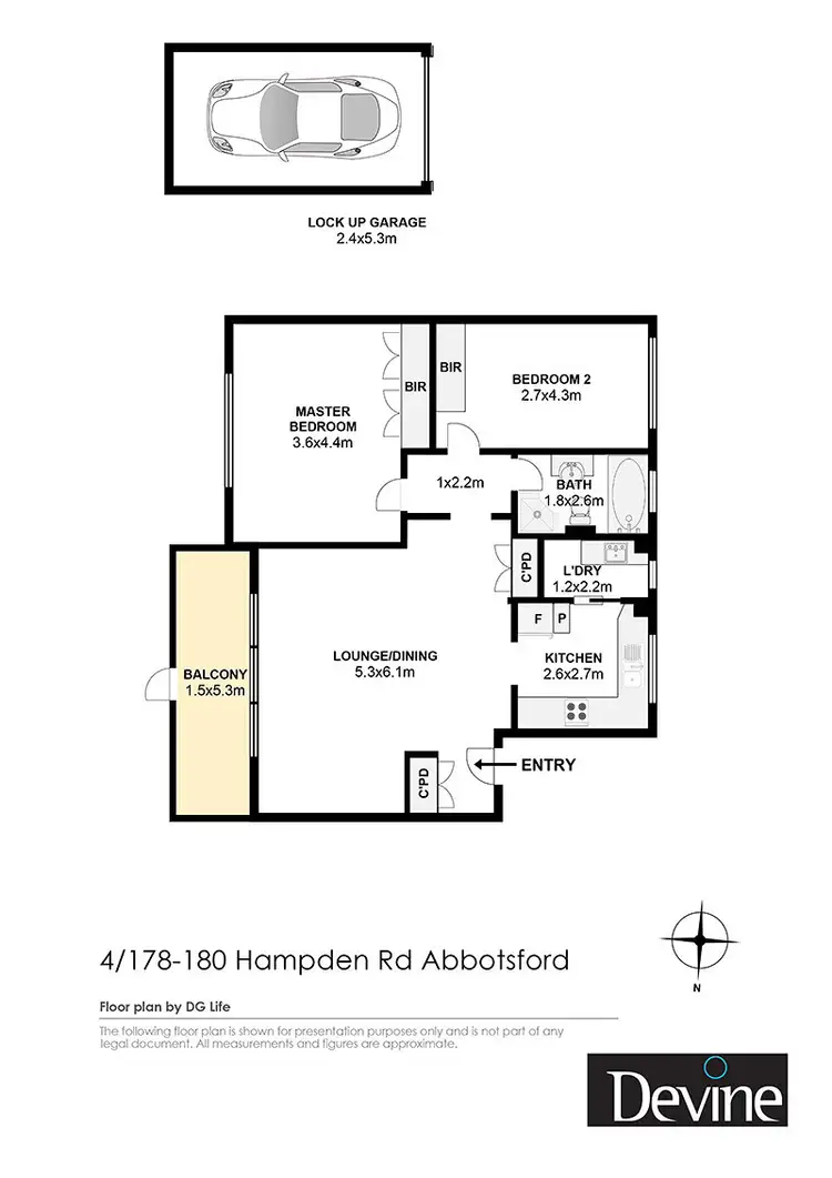 Floorplan of Homely apartment listing, 4/178 Hampden Road, Abbotsford NSW 2046