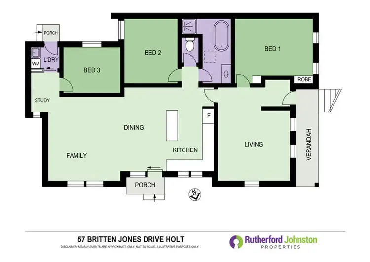 Floorplan of Homely house listing, 57 Britten Jones Drive, Holt ACT 2615