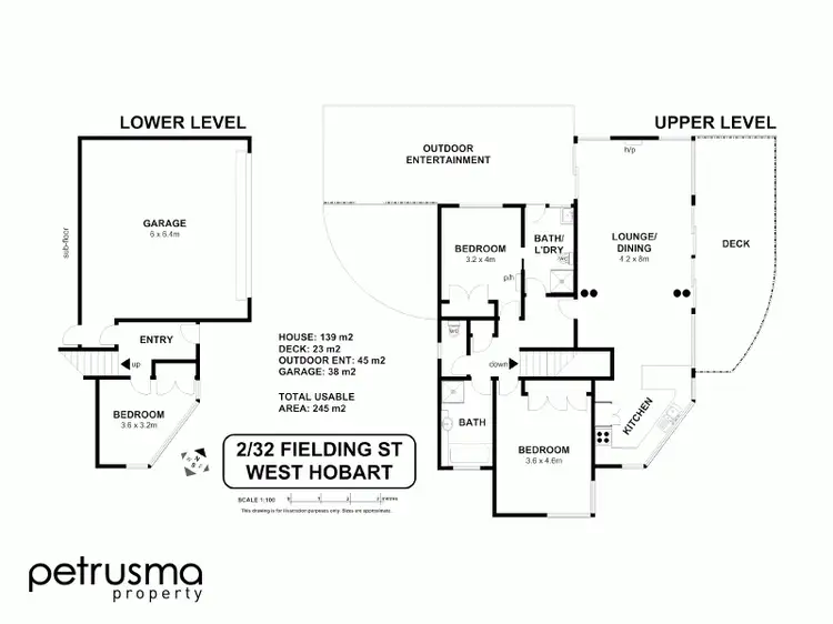 Floorplan of Homely villa listing, 2/32 Fielding Drive, West Hobart TAS 7000