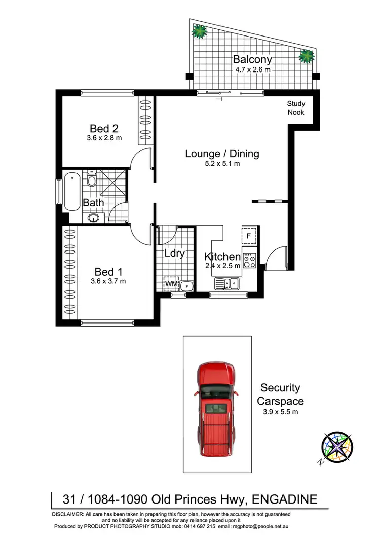 Floorplan of Homely unit listing, 31/1084 Old Princes Highway, Engadine, Engadine NSW 2233