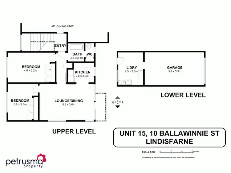 Floorplan of Homely unit listing, 15/10 Ballawinnie Road, Lindisfarne TAS 7015