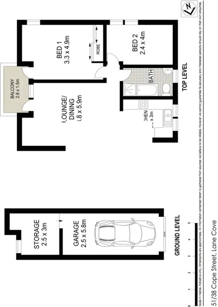 Floorplan of Homely apartment listing, 51/38 Cope Street, Lane Cove NSW 2066