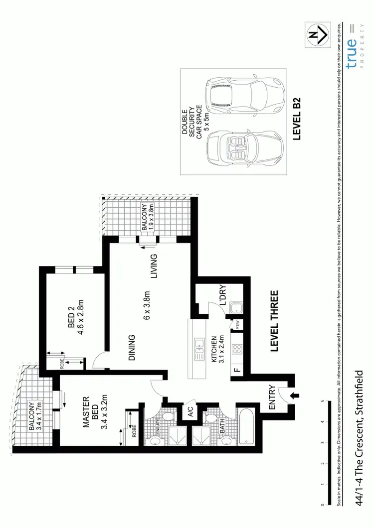 Floorplan of Homely apartment listing, 44/1-4 The Crescent, Strathfield NSW 2135